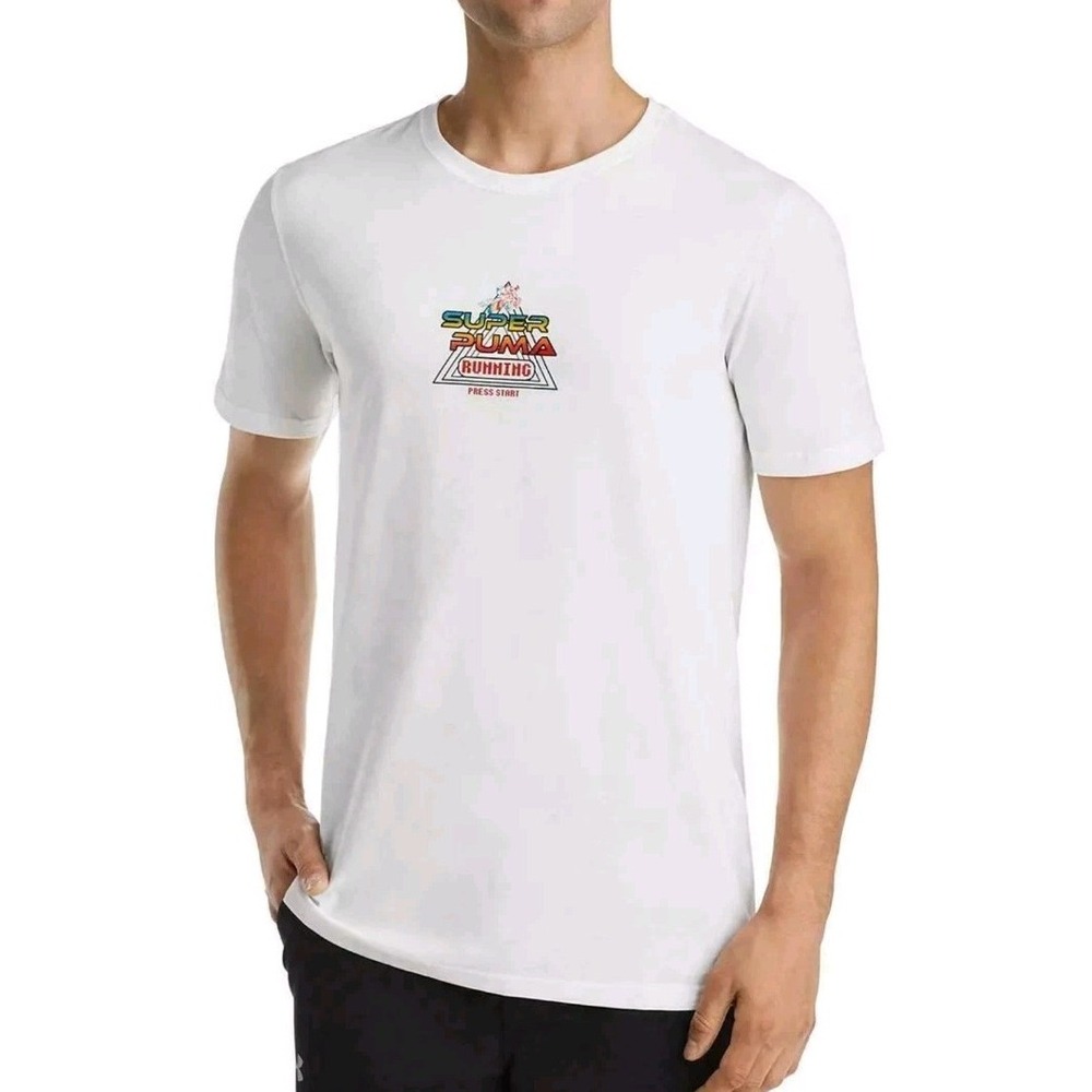 Puma SUPER PLAY TEE Graphic T Shirt Retro Arcade Video Game Men Sz‎ Large NWOT